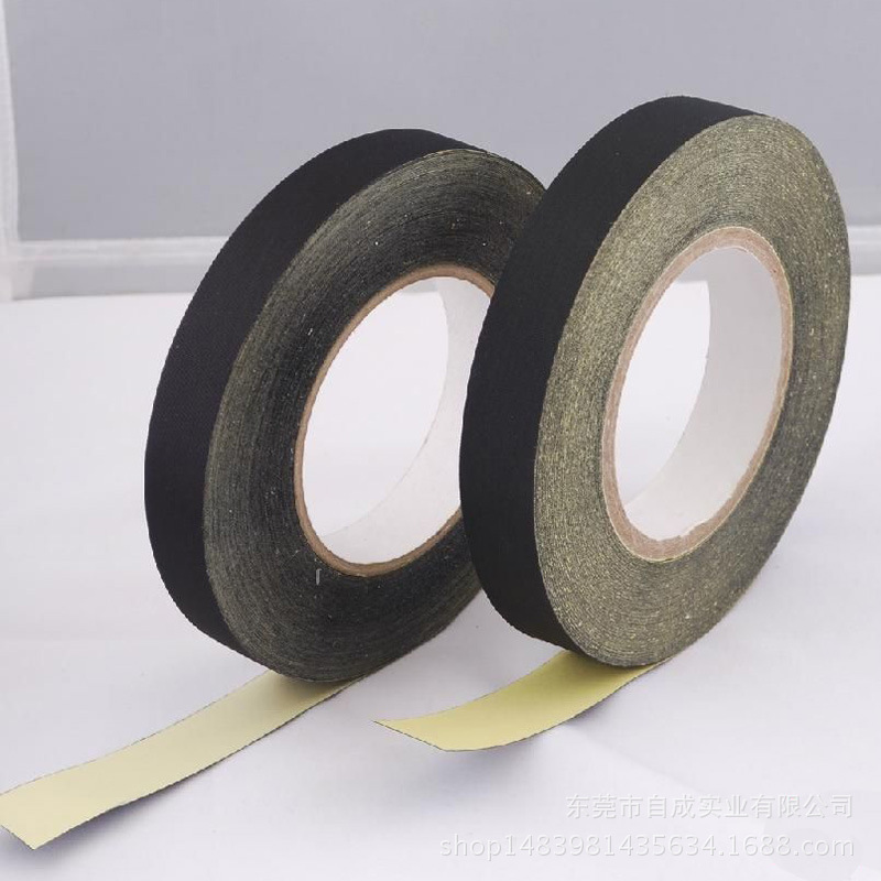 廠家批發 黑色醋酸布膠帶 液晶屏排線線束固定電器絕緣耐高溫膠布