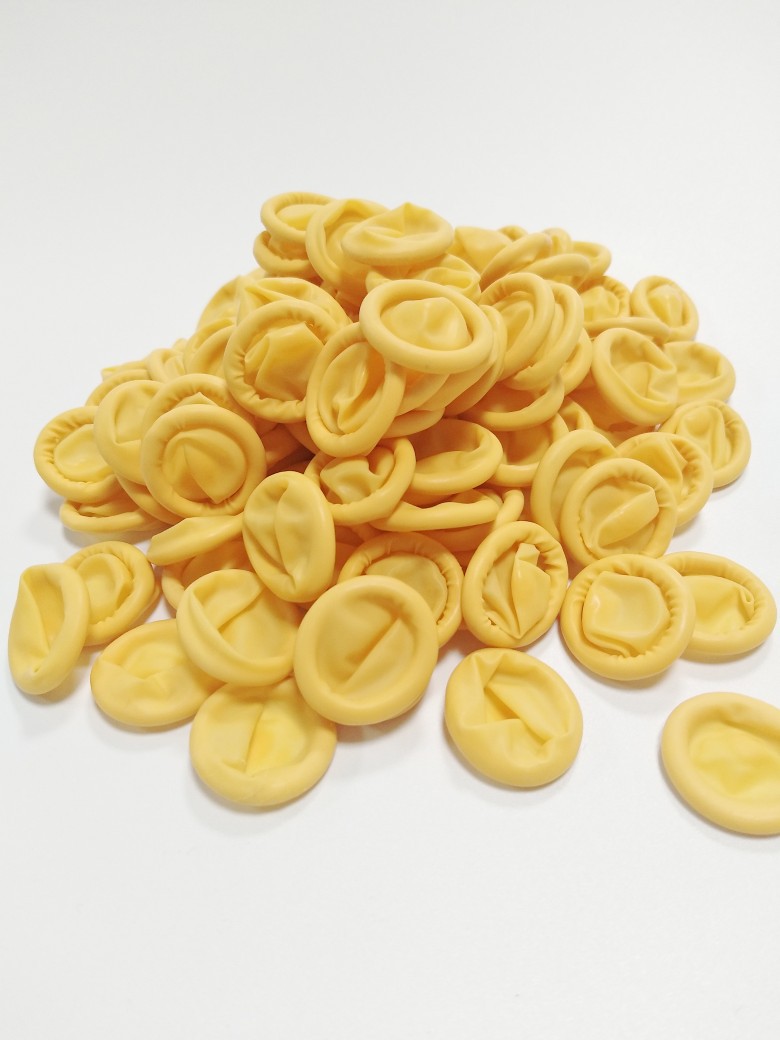 一次性米黃色防靜電手指套 勞保用品 乳膠手指套 廠家直銷