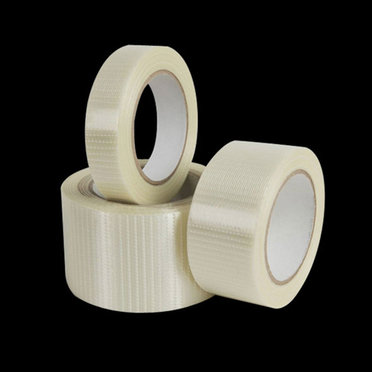 廠家批發(fā)網(wǎng)格玻璃纖維膠帶 單面膠打包裝十字格纖維膠帶
